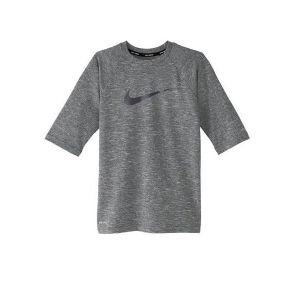 Nike Kids Dri-FIT Gray Heather 1/2 Sleeve Athletic Shirt Size 14/16 SWIM UPF‎ 40